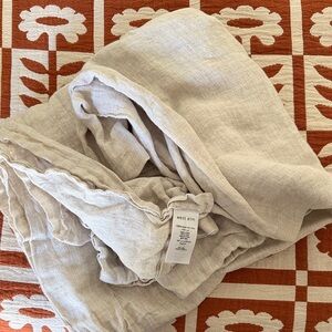 West Elm Natural Linen curtains